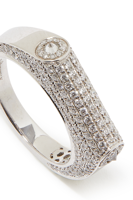 Grace Ring, 14k White Gold with Diamonds